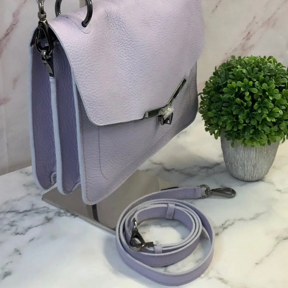 NWT Botkier Valentina Satchel Lavender Flap Closure - Picture 3 of 7